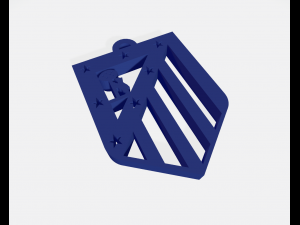 atletico de madrid shield keychain Modelo de impresión 3D