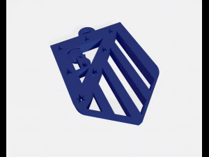 llavero escudo atletico de madrid Modelo de impresión 3D