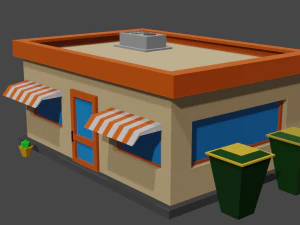 low-poly home 3D Model