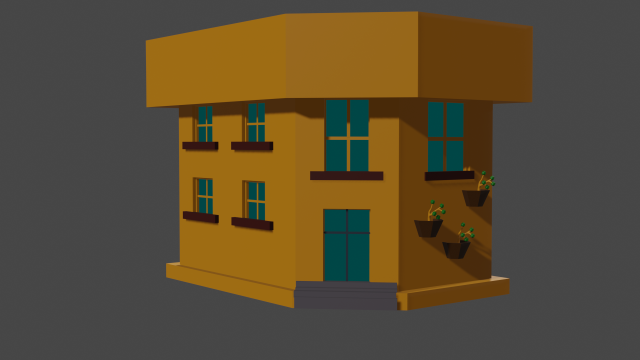 low-poly home Model 3D .c4d .max .obj .3ds .fbx .stl .blend 
