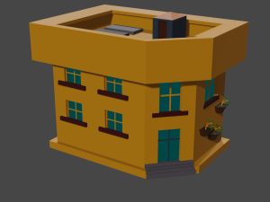 low-poly home Model 3D