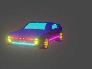 low-poly car 3D 모델