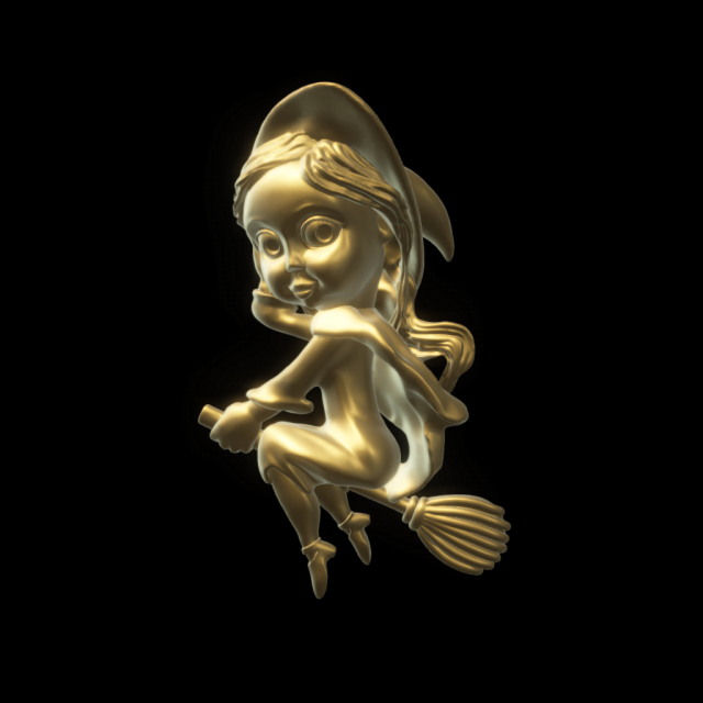 little witch little magic 3D Print Model .c4d .max .obj .3ds .fbx .stl .blend 
