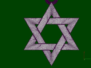 menorah star of david 3D Print Model