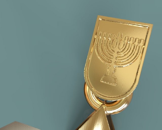 menorah star of david 3D Print Model .c4d .max .obj .3ds .fbx .stl .blend 