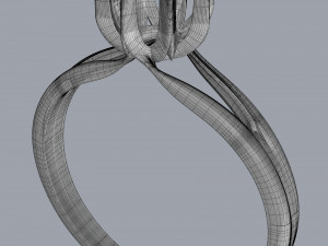 womens ring with diamond 3D 프린트 모델