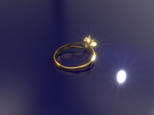 womens ring with diamond 3D Print Model