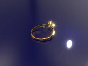 womens ring with diamond 3D Print Model