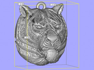 tiger head Model Cetak 3D