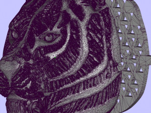 tiger head Model Cetak 3D