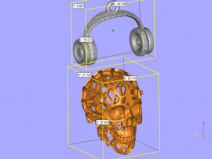 pendant skull music lover Model Cetak 3D