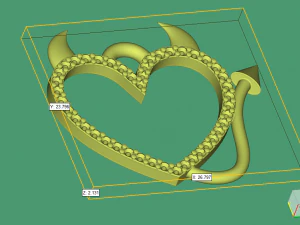 pendant diablo heart 3D Print Model