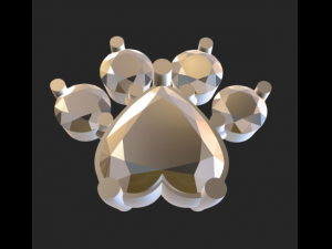 puseta bear paw 3D Print Model