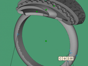 set ring and earring rablick 3d print model 3D Print Model