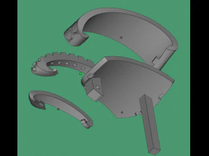 set ring and earring rablick 3d print model 3D Print Model