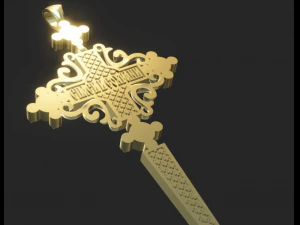 cross with the face of christ 3D Print Model