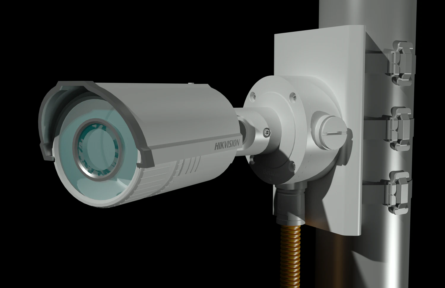 海康威视 DS-2CD2642FWD-izS 和 DS-1260zj 3D 模型 .c4d .max .obj .3ds .fbx .stl .blend 