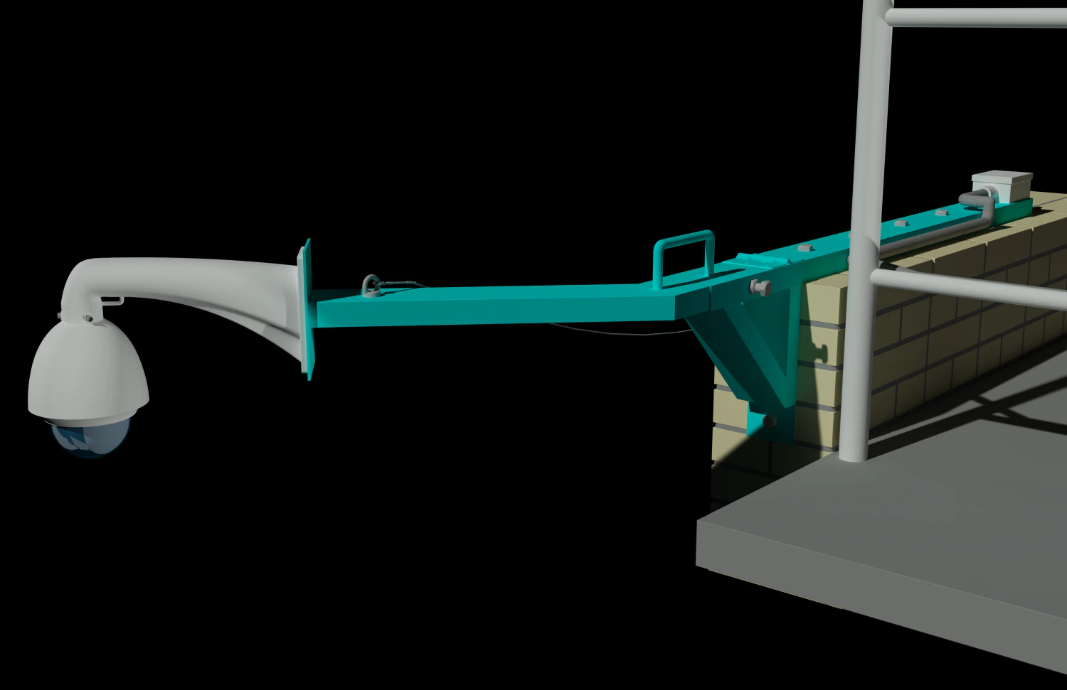 ptz 摄像机支架 3D 模型 .c4d .max .obj .3ds .fbx .stl .blend 