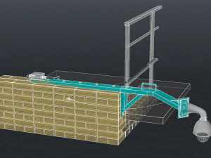ptz 摄像机支架 3D 模型