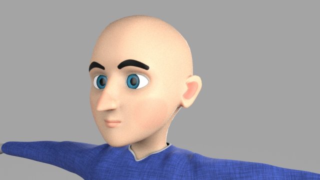 cartoon man 3D Model .c4d .max .obj .3ds .fbx .stl .blend 