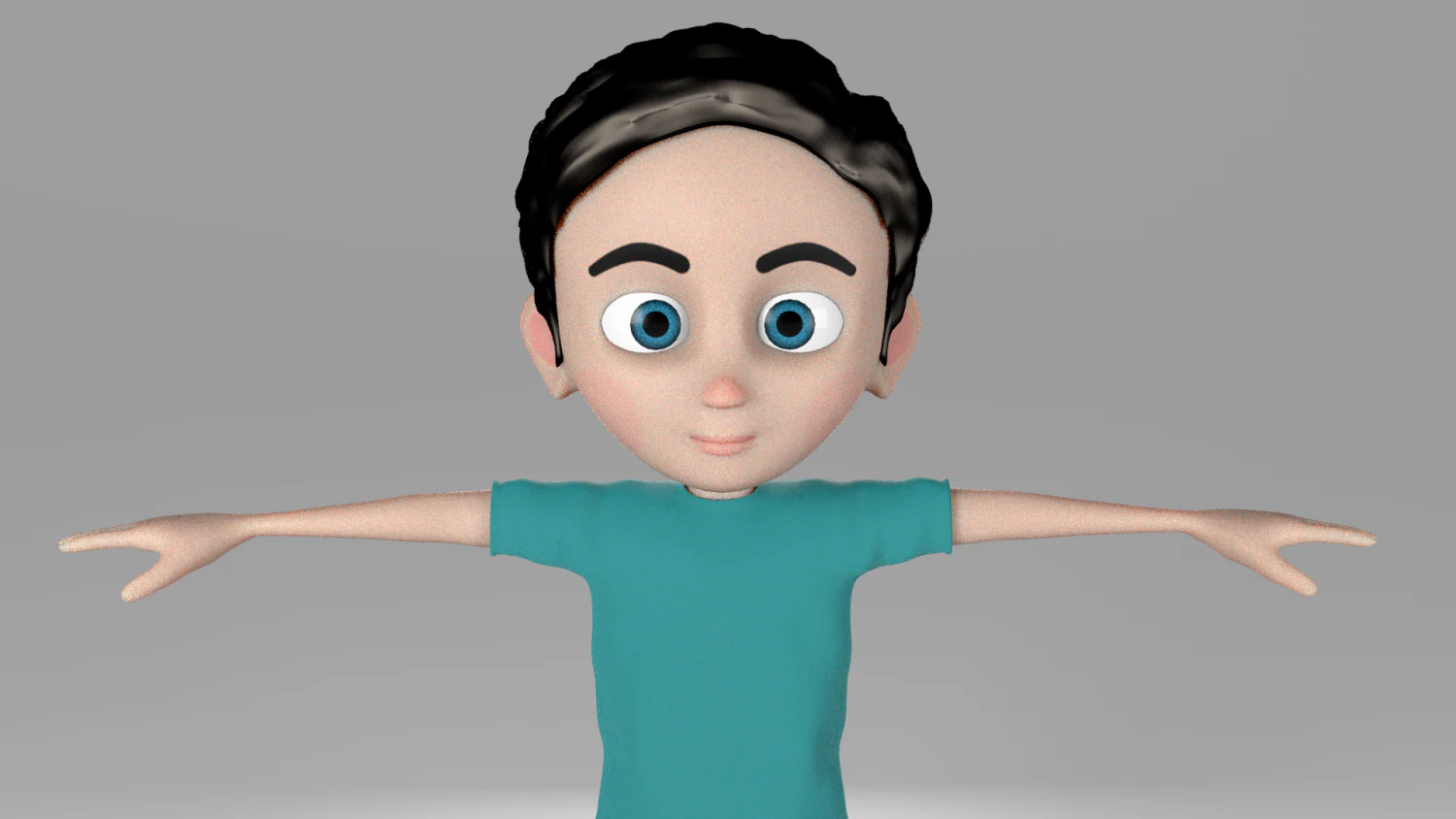cartoon kid 3D Model .c4d .max .obj .3ds .fbx .stl .blend 
