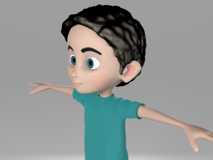 cartoon kid 3D मॉडल