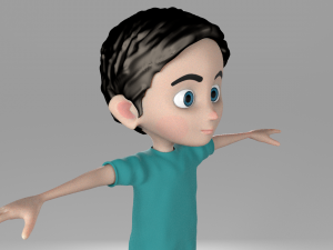 cartoon kid 3D मॉडल