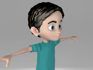 cartoon kid 3D Model