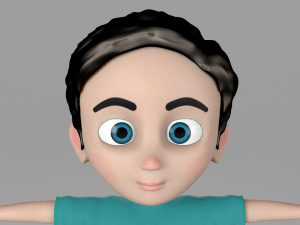 cartoon kid 3D मॉडल