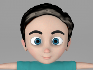 cartoon kid 3D मॉडल
