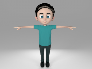 cartoon kid 3D मॉडल