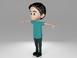 cartoon kid 3D मॉडल