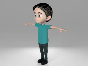 cartoon kid 3D Model