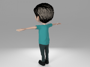 cartoon kid 3D मॉडल