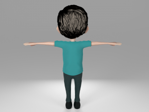 cartoon kid 3D मॉडल