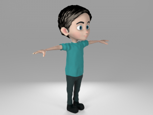 cartoon kid 3D मॉडल