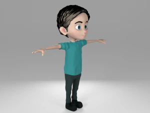 cartoon kid 3D Model