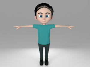 cartoon kid 3D मॉडल