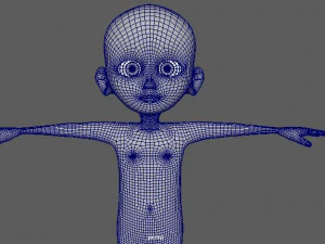 cartoon kid 3D Model