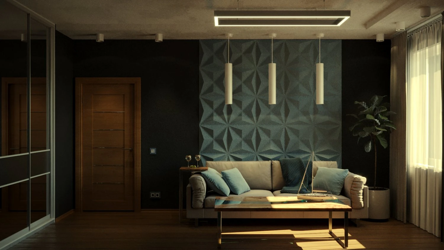 style lounge living room 3D Model .c4d .max .obj .3ds .fbx .stl .blend 
