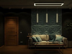 style lounge living room Model 3D