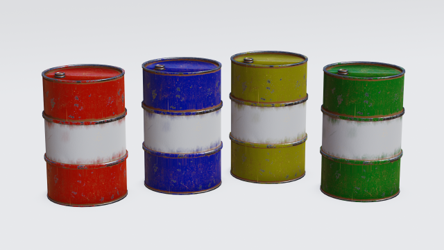 barrels 3D 模型 .c4d .max .obj .3ds .fbx .stl .blend 
