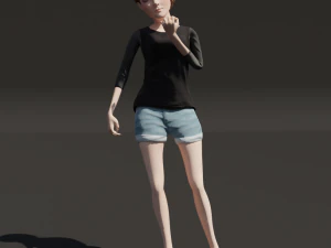 nastoletnia postać kobieca Model 3D