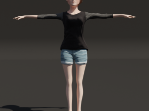 teen female character 3D-Modell
