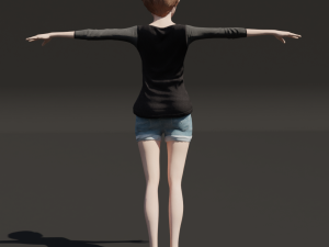 teen female character 3D-Modell