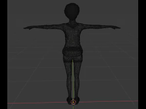 підліток жіночий персонаж 3D Модель