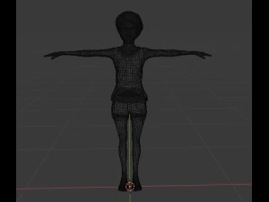 підліток жіночий персонаж 3D Модель