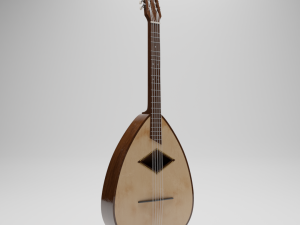 guitar lute instrument 3D Model