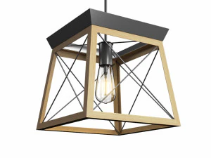 delon light lantern geometric pendant 3D Model