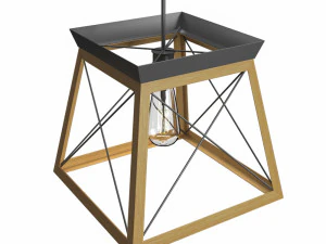 delon light lantern geometric pendant 3D Model